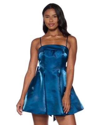 Juniors' Square Neck Short Dress