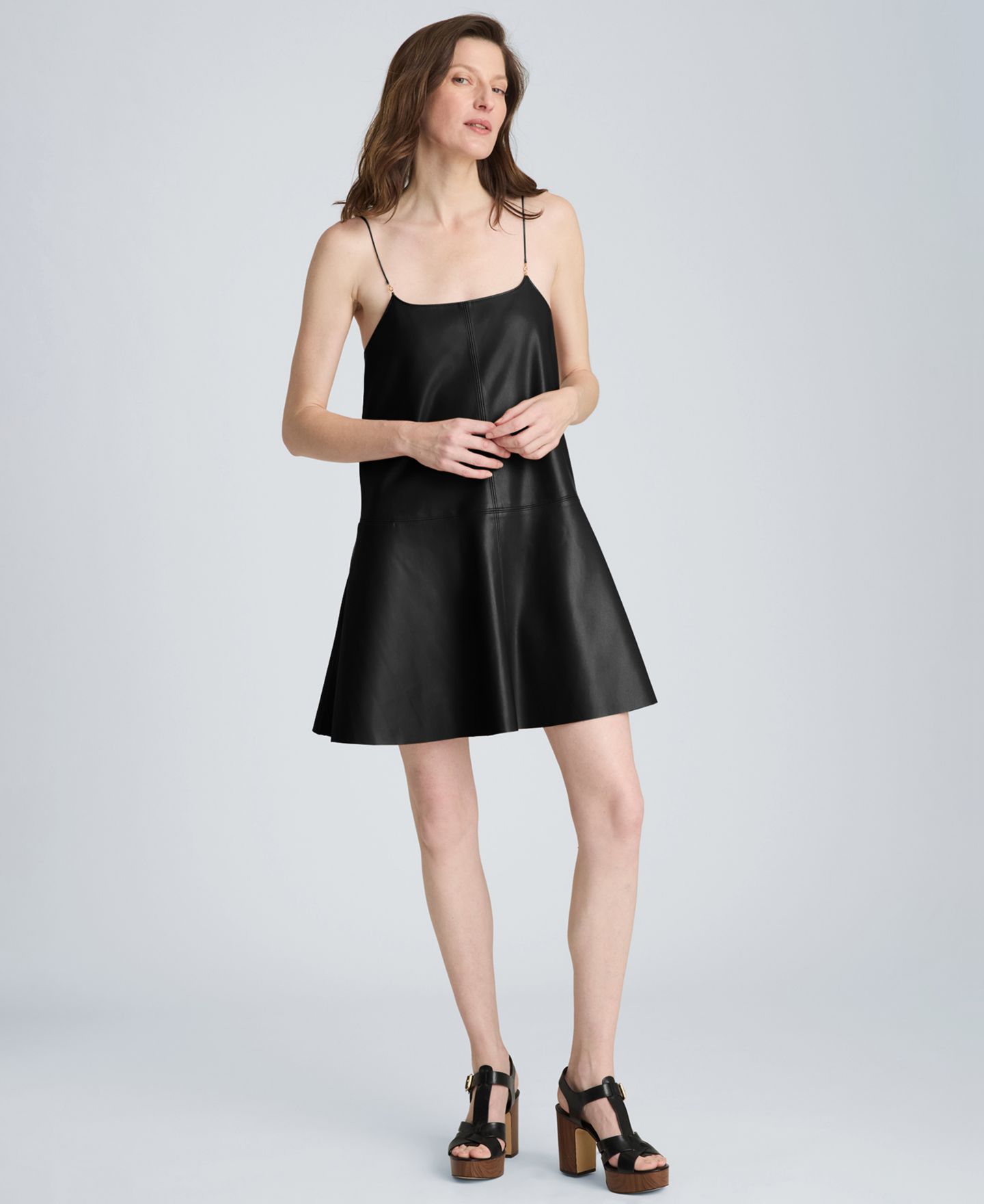 Женское платье Kenneth Cole Spaghetti Strap Mini, цвет: Чёрный — фото 4
