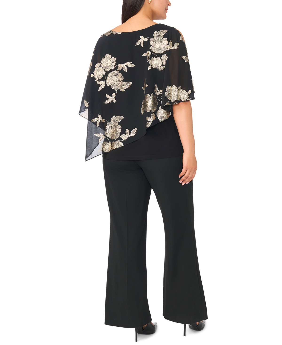 Msk Plus Combo Overlay Crewneck Top