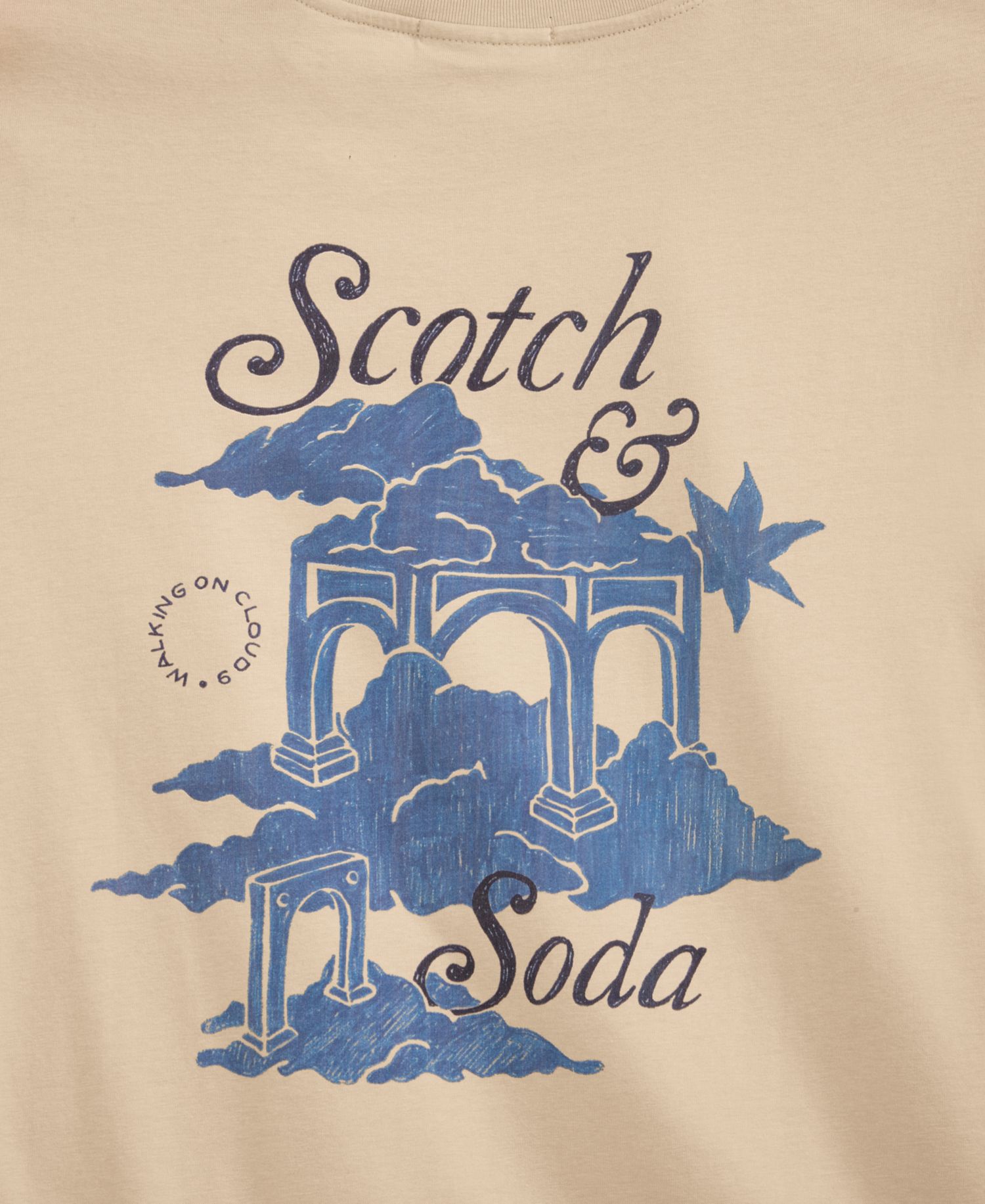 Men's Cloud Artwork Crewneck T-Shirt