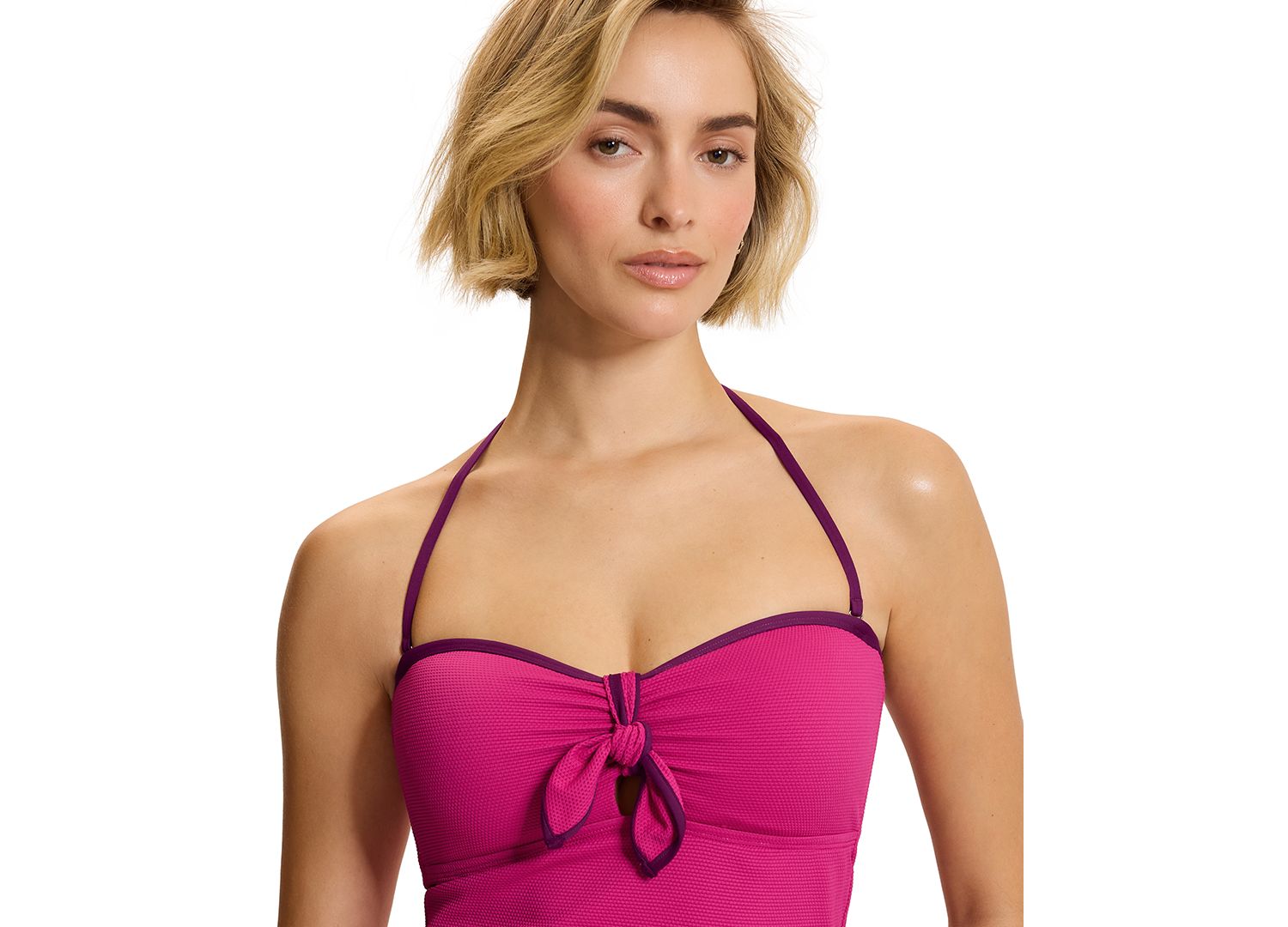 Women's Bandeau Neck Tankini Top