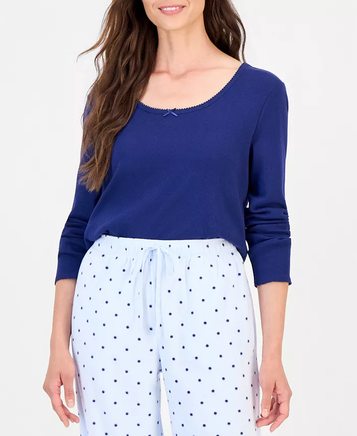 Women's Printed Fleece Pajama Pants - thumbnail 4