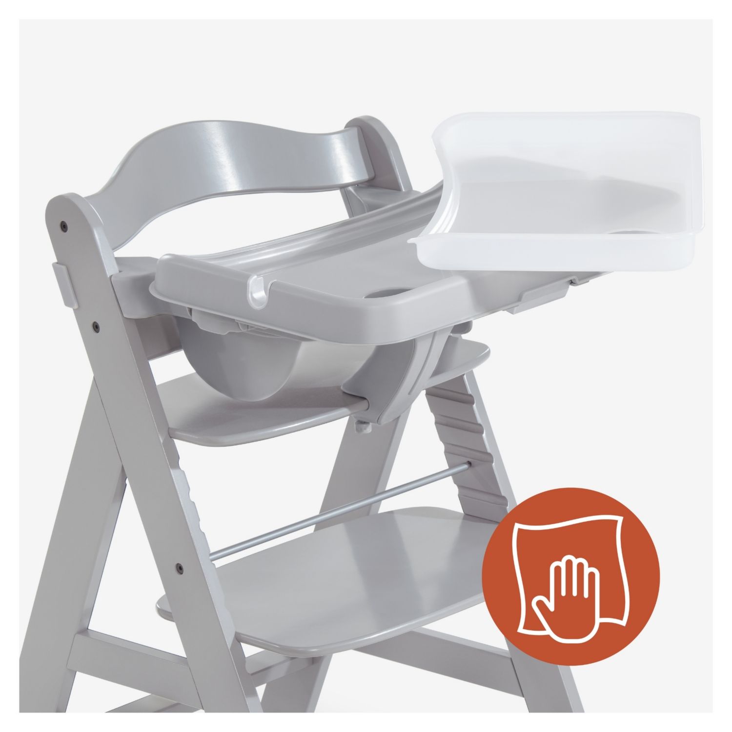 Alpha and Grow Along Adjustable Wooden Baby High Chair Seat