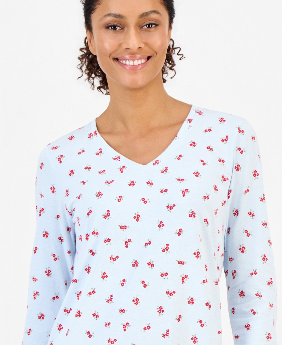 Charter Club Women's Printed Jersey Sleepshirt
