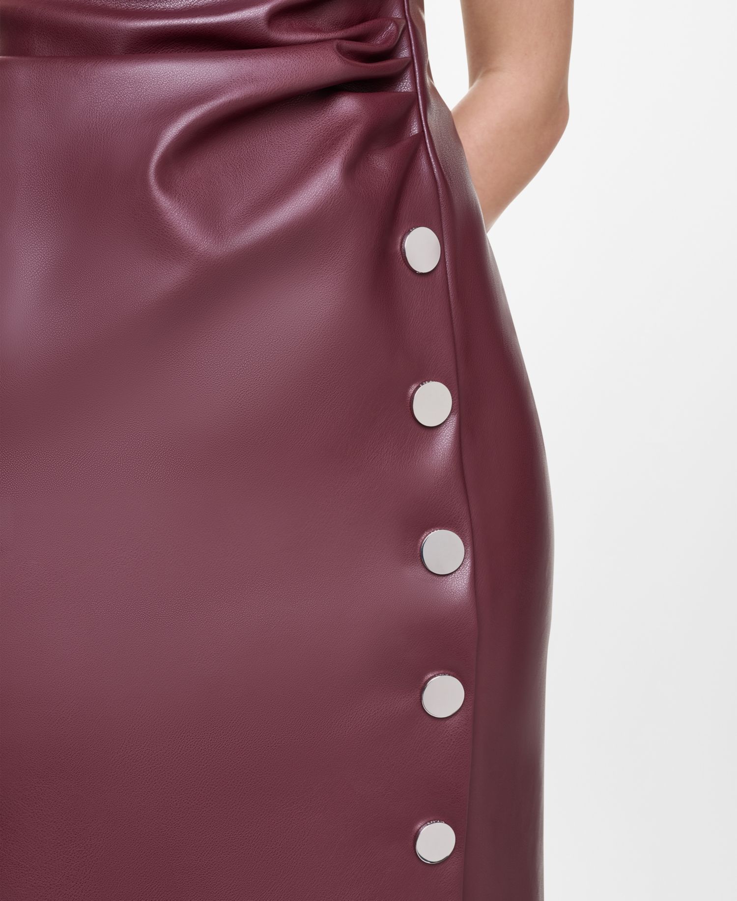 Women's Sleeveless Jewel Neck Ruched Cocktail Dress