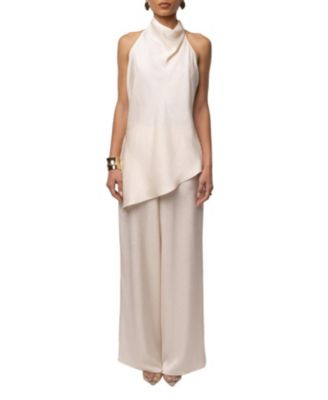 Women's Draped Satin Pant Set