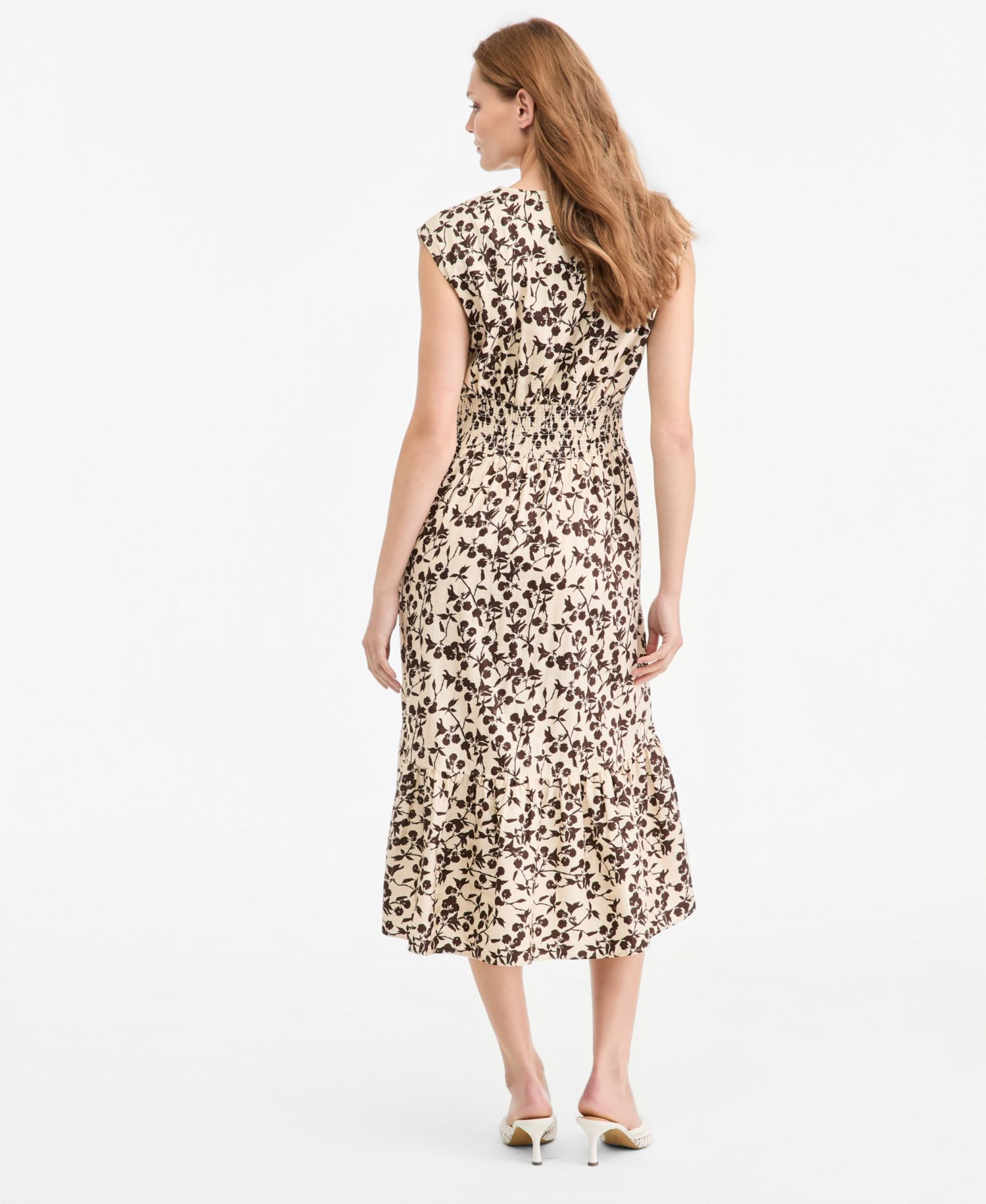 Women's Eloria Floral-Print A-Line Tiered Midi Dress
