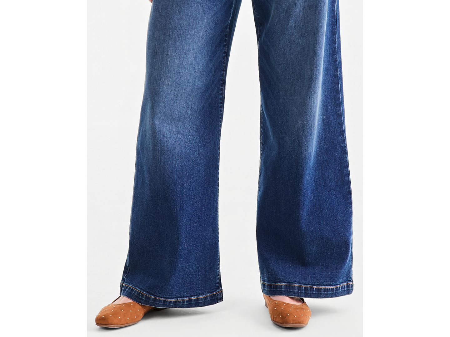 Женские джинсы Style & Co High-Rise Wide-Leg Pull-On Denim Jeans, цвет: Варёный — фото 6