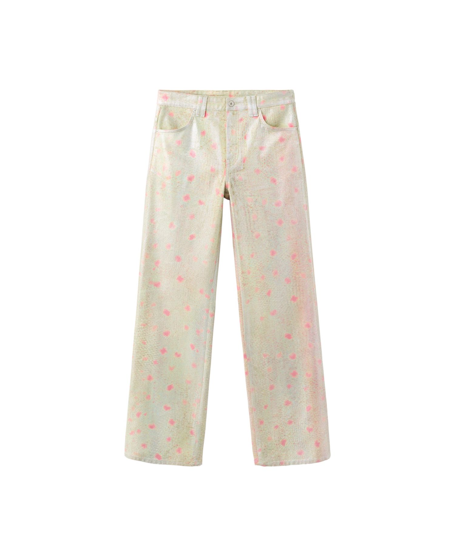 Women's Foil-Printed Straight Mid-Rise Jeans