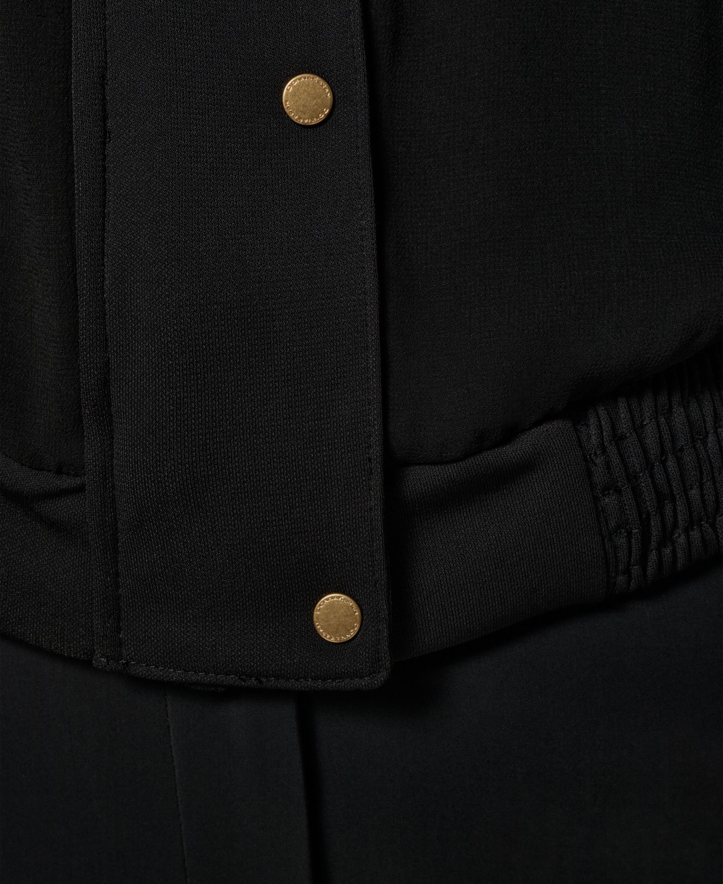 Женская куртка Donna Karan New York Bomber Mixed Media Zip-Front Jersey Jacket, цвет: Чёрный — фото 11