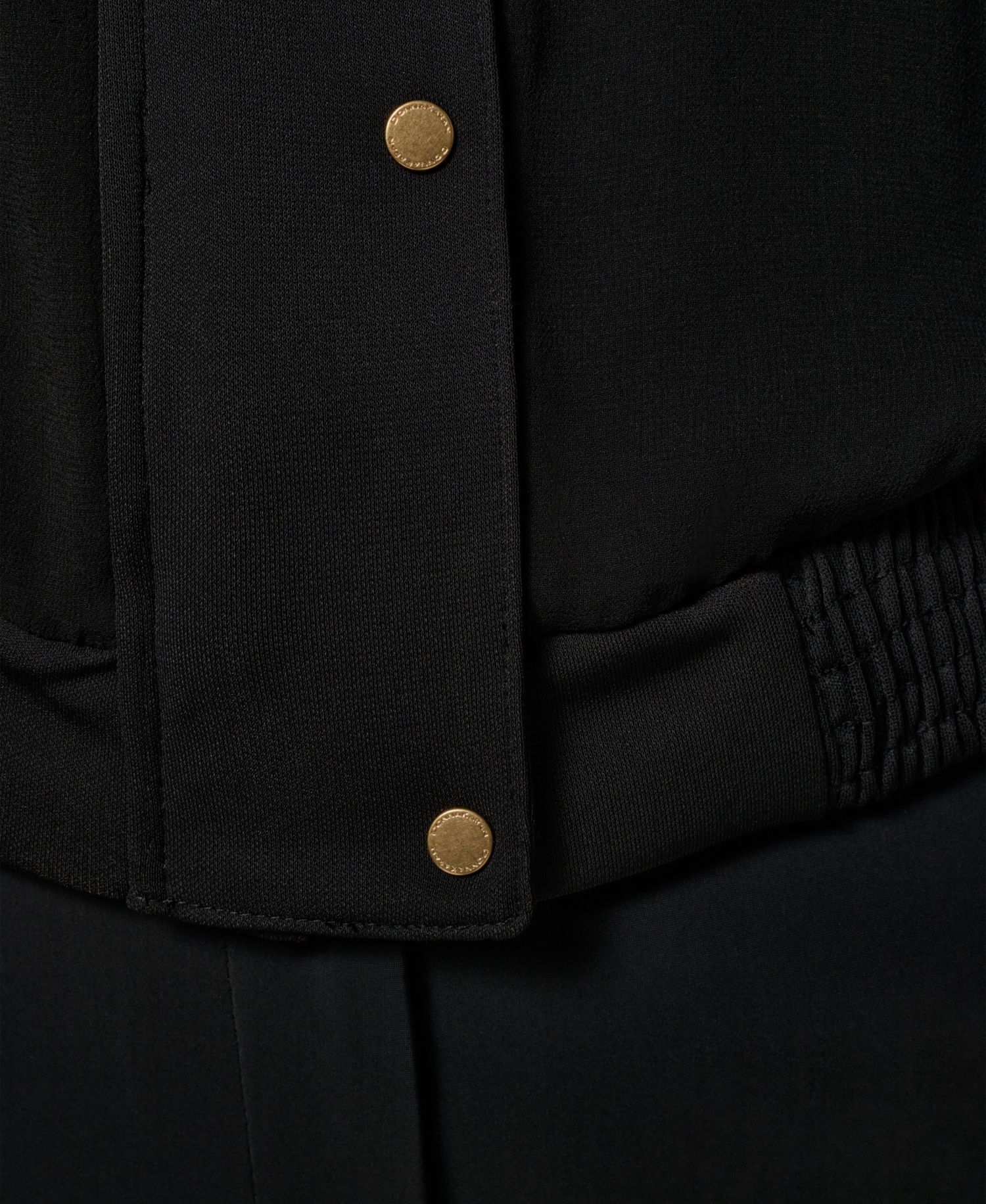 Women's Bomber Mixed Media Zip-Front Jersey Jacket