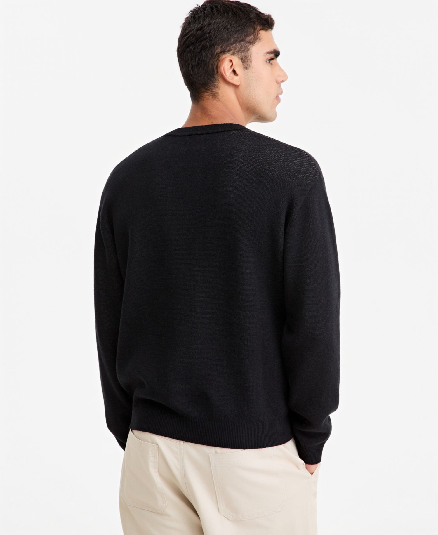 Men's Striped Crewneck Long-Sleeve Sweater