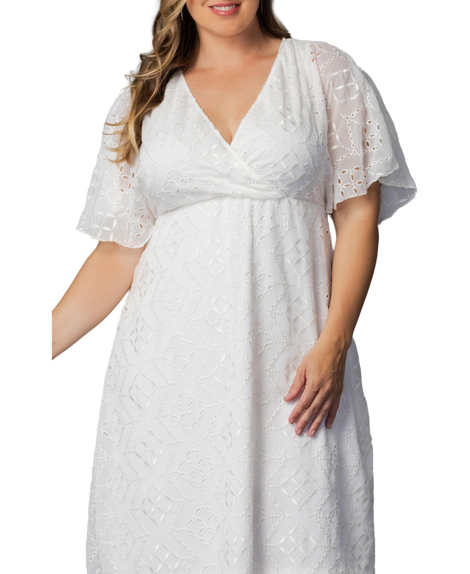 Plus Size Heavenly A-Line Midi Lace Dress