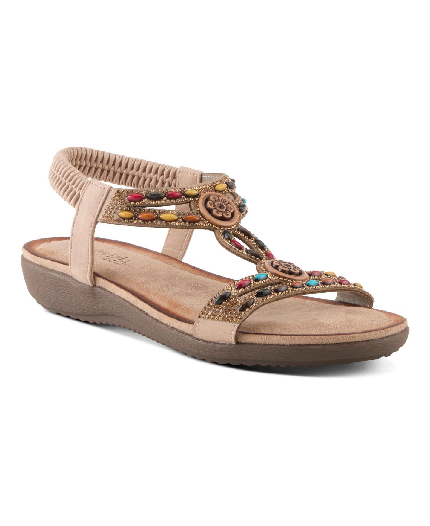 Женские сандалии Patrizia Ponyo Ankle Strap Slip-On Sandal Faux Fur with Lining, цвет: Бежевый — фото 1