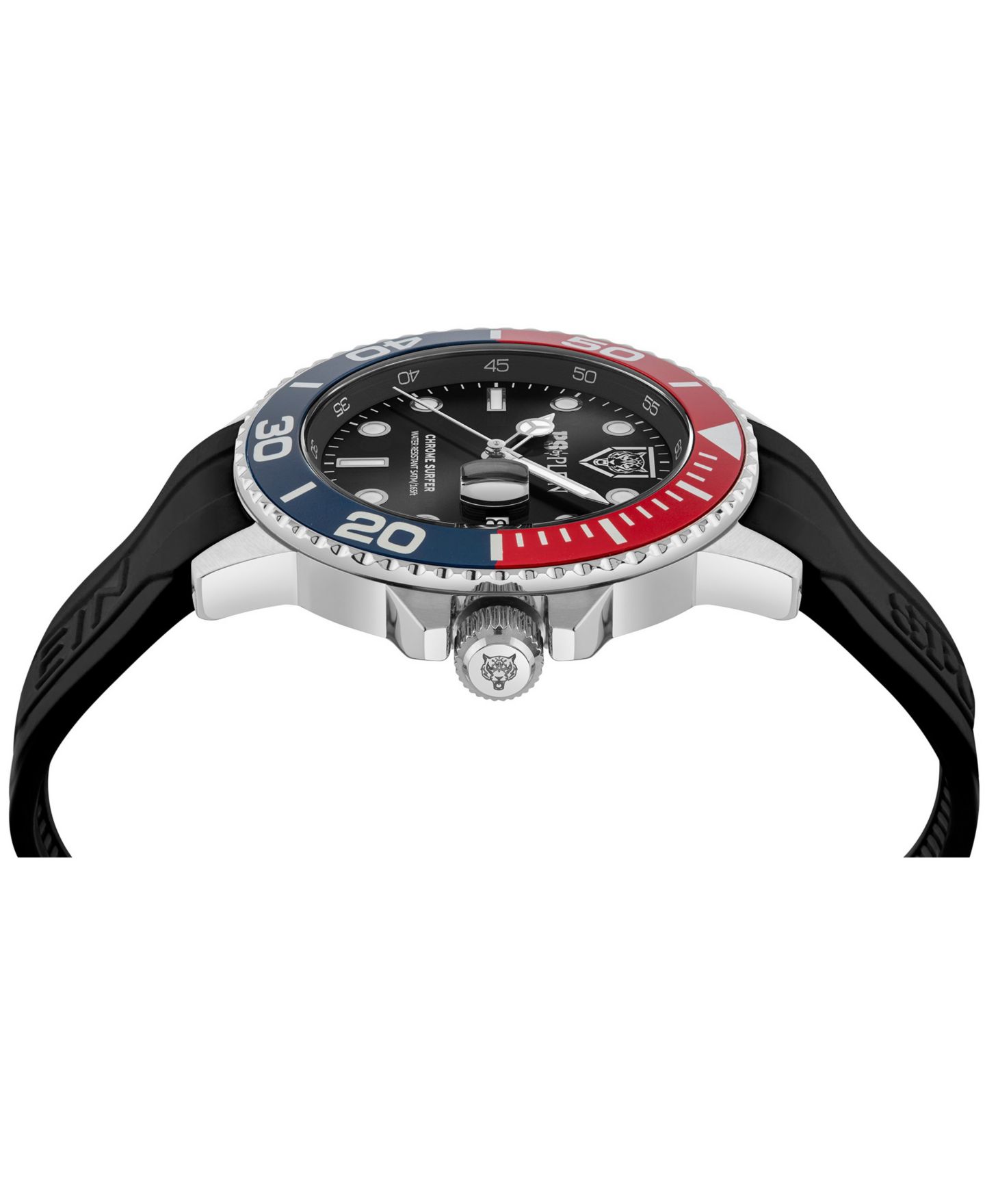 Мужские часы Plein Sport Chrome Surfer Quartz Round Silver Stainless Steel Case 43mm — фото 3