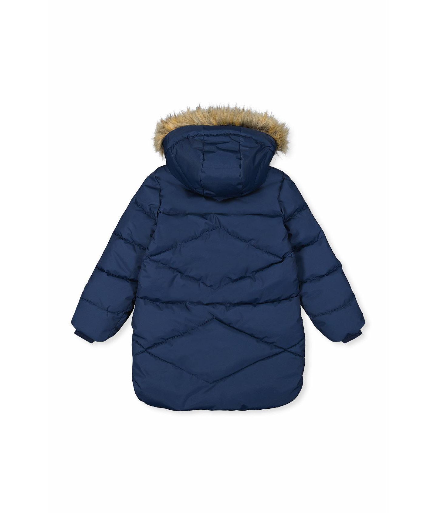 Куртка Deux par Deux Long Winter Puffer Coat для девочек, цвет: Тёмный синий — фото 2