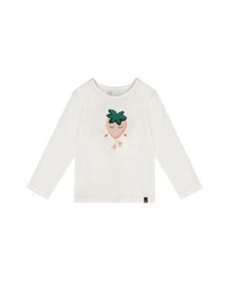 Little Girls Long Sleeve Organic Cotton Strawberry T-Shirt