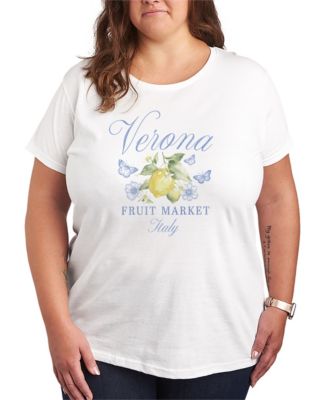 Plus Size Short-Sleeve Graphic Verona Italy Lemons Tee