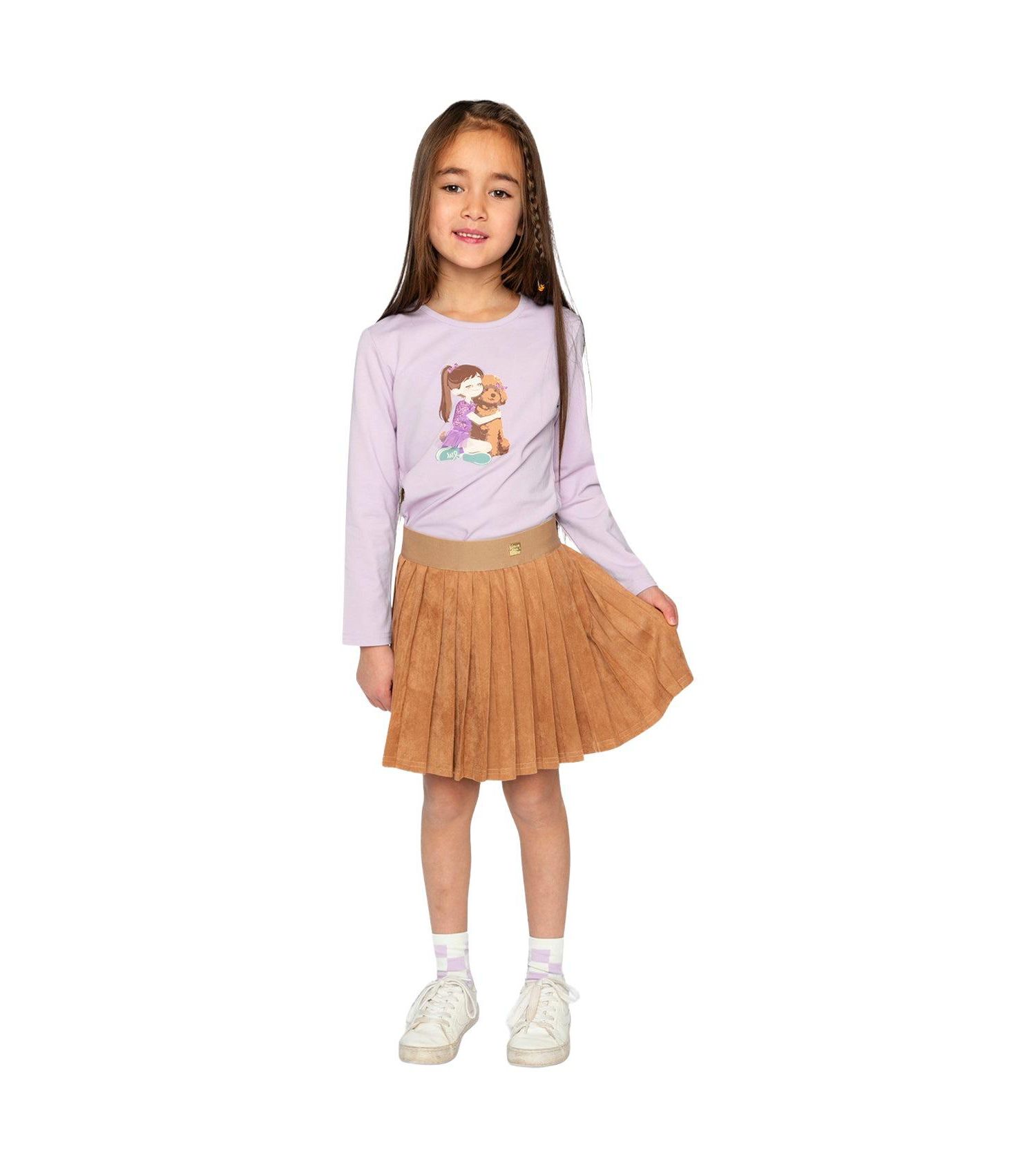 Toddler Girls Long Sleeve Organic Cotton T-Shirt