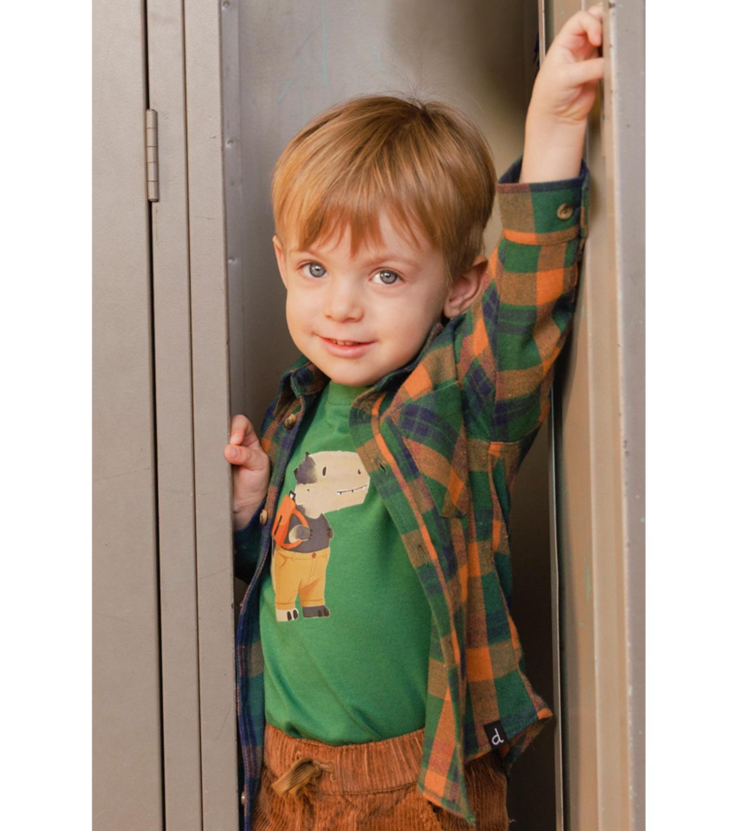 Little Boys 6-8 Long Sleeve Organic Cotton T-Shirt