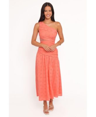 Women's One-Shoulder Eyelet Corinne Maxi Dress