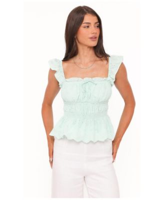 Women's Melissa Square-Neck Peplum Top
