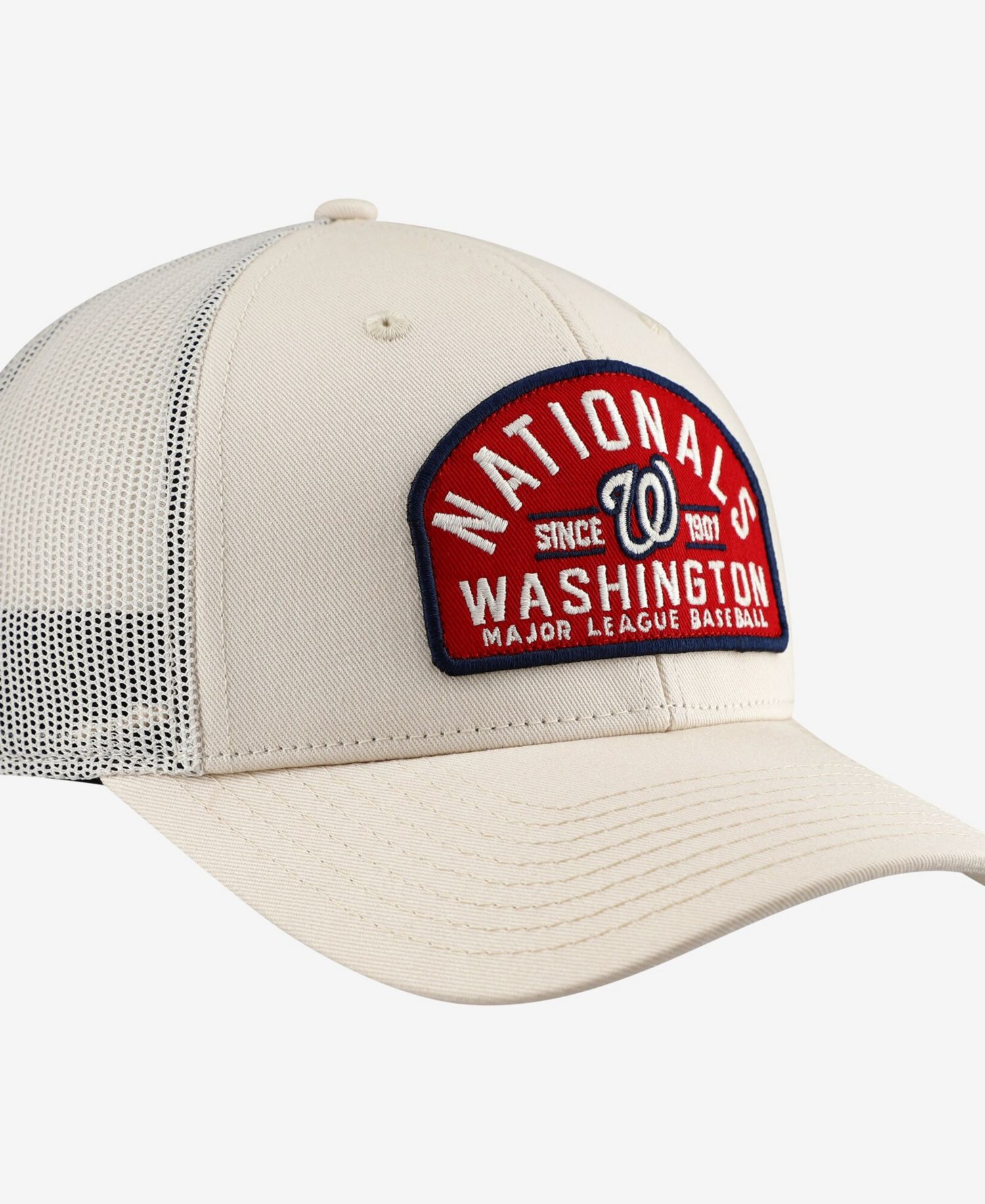 Men's Cream Washington Nationals Leland Adjustable Trucker Hat