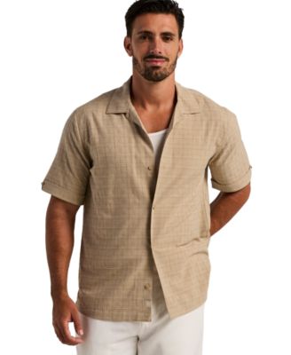 Men's Seersucker Windowpane Shirt