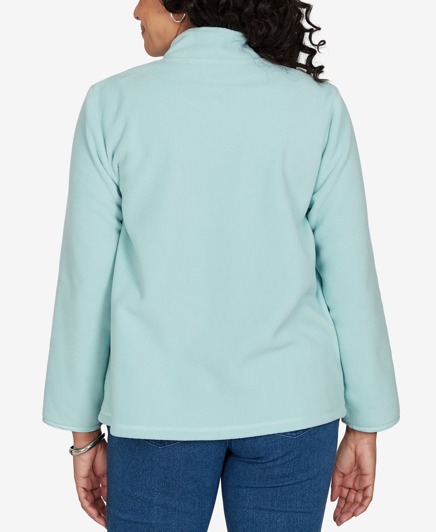 Petite Classic Quilted Zip Front Knit Jacket