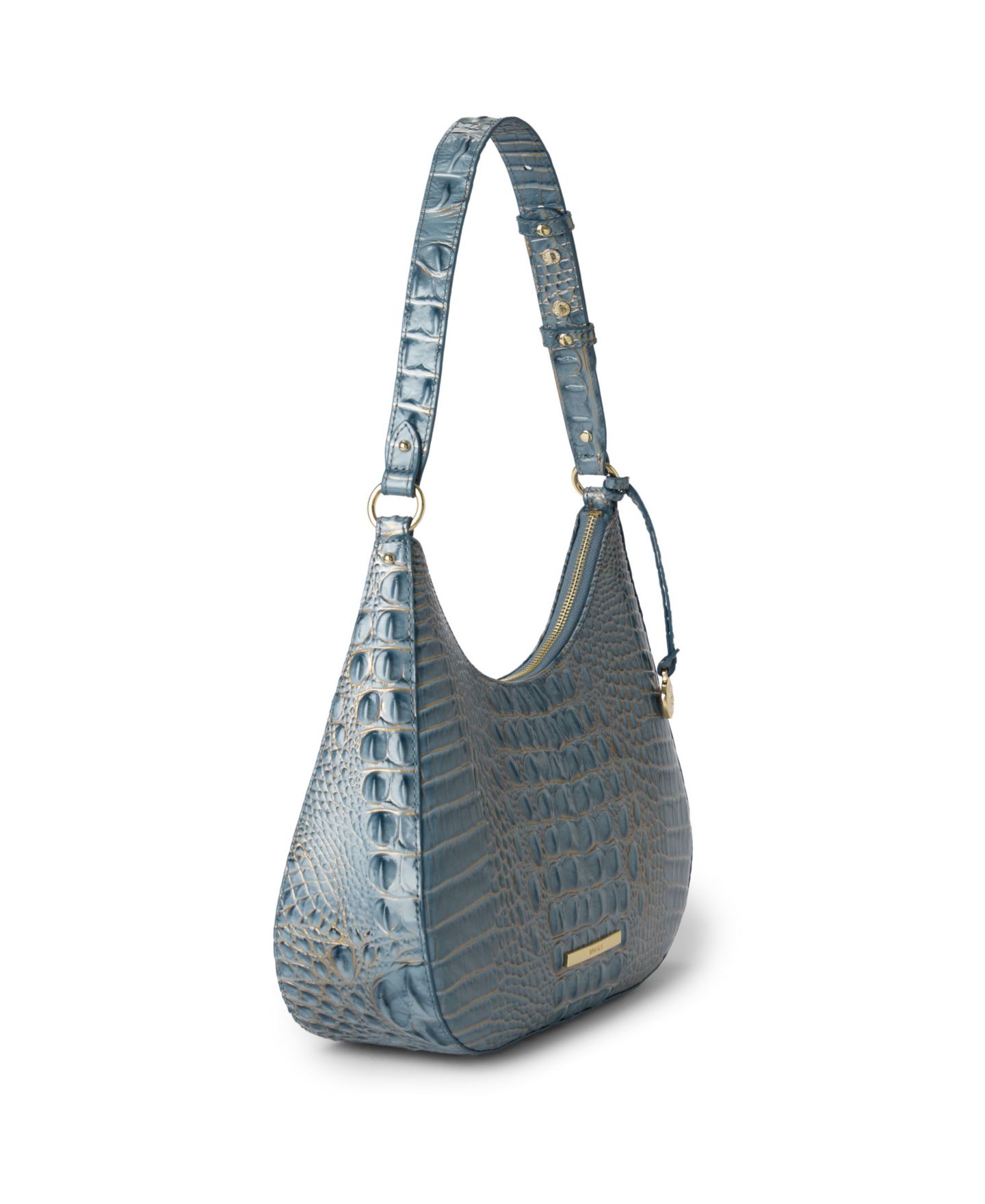Женская сумка Brahmin Stephie Melbourne Medium Leather Shoulder, цвет: Винтажный индиго — фото 3