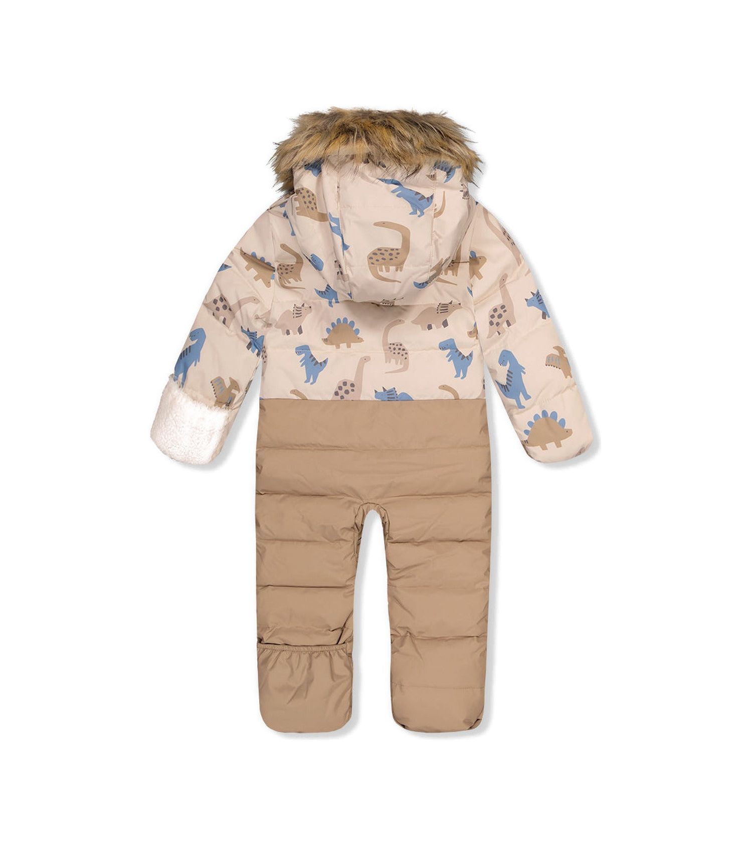 Baby Boys ( 1M to 24 M ) Snug One Piece Snowsuit Adapted for Car Seats Dinosaur Print