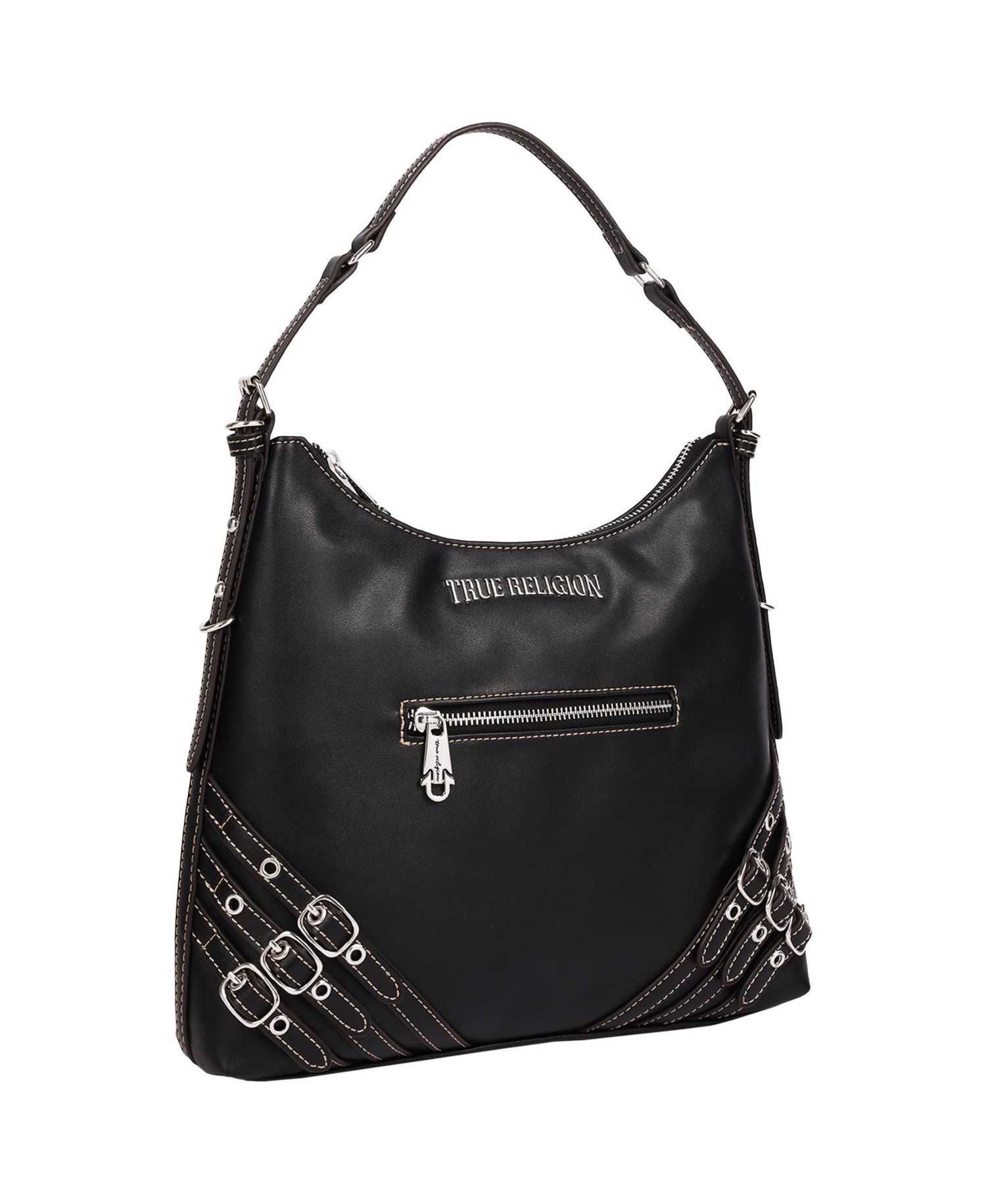 Women's Triple Straps Large PU Hobo Bag