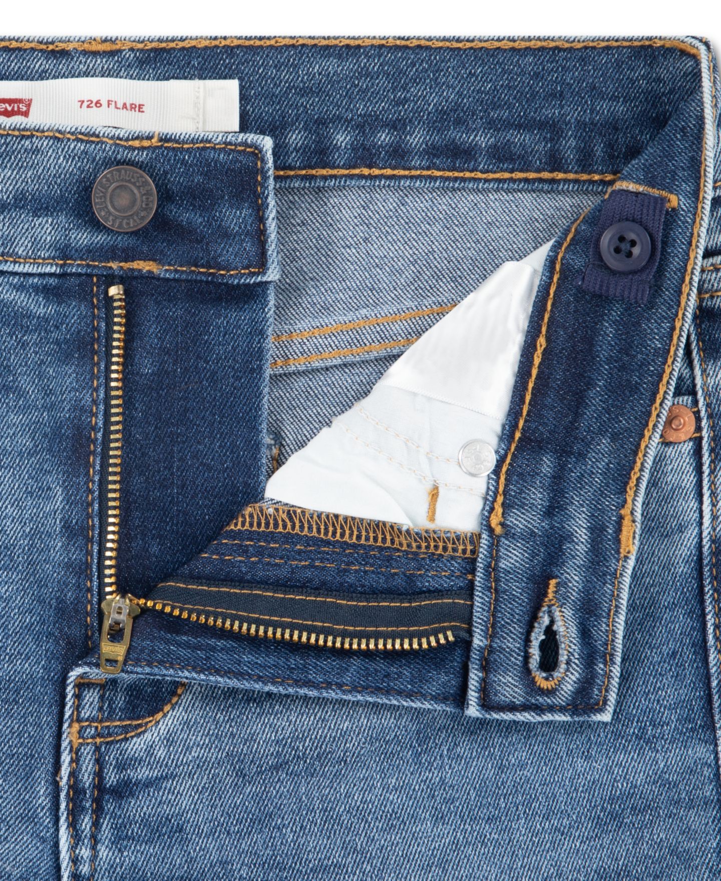 Джинсы Levi's 726™ Frayed Flowers Flare Jeans для девочек, цвет: Tide Me Over — фото 7