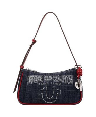 Women's Bling Logo Denim Shoulder Bag