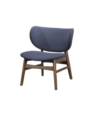 Adler Wood and Fabric Lounge Chair