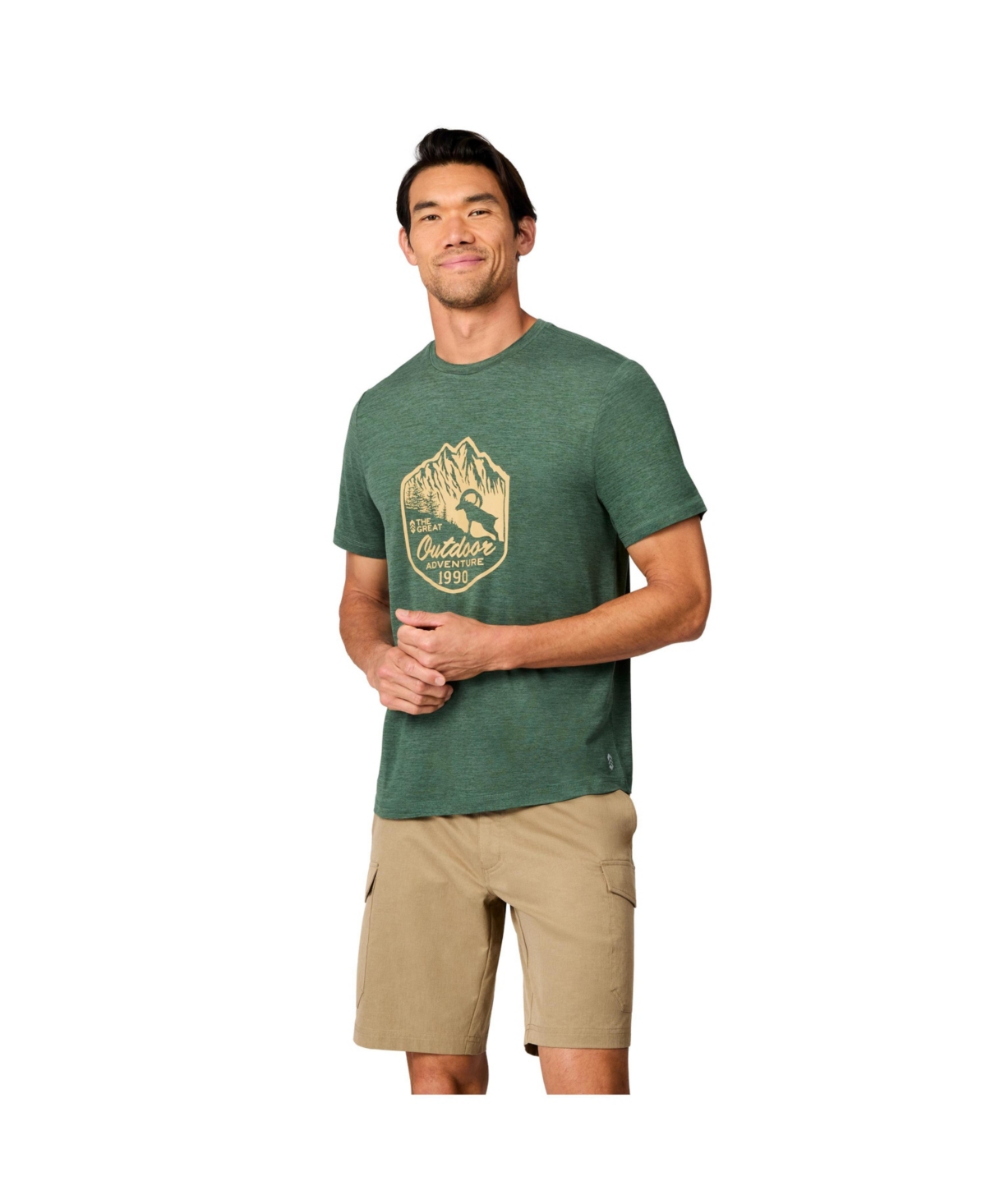 Free Country Men's Super Soft Microtech Short Sleeve Graphic Crew Tee