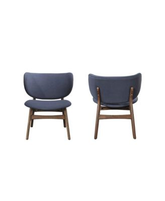 Adler Wood and Fabric Lounge Chair