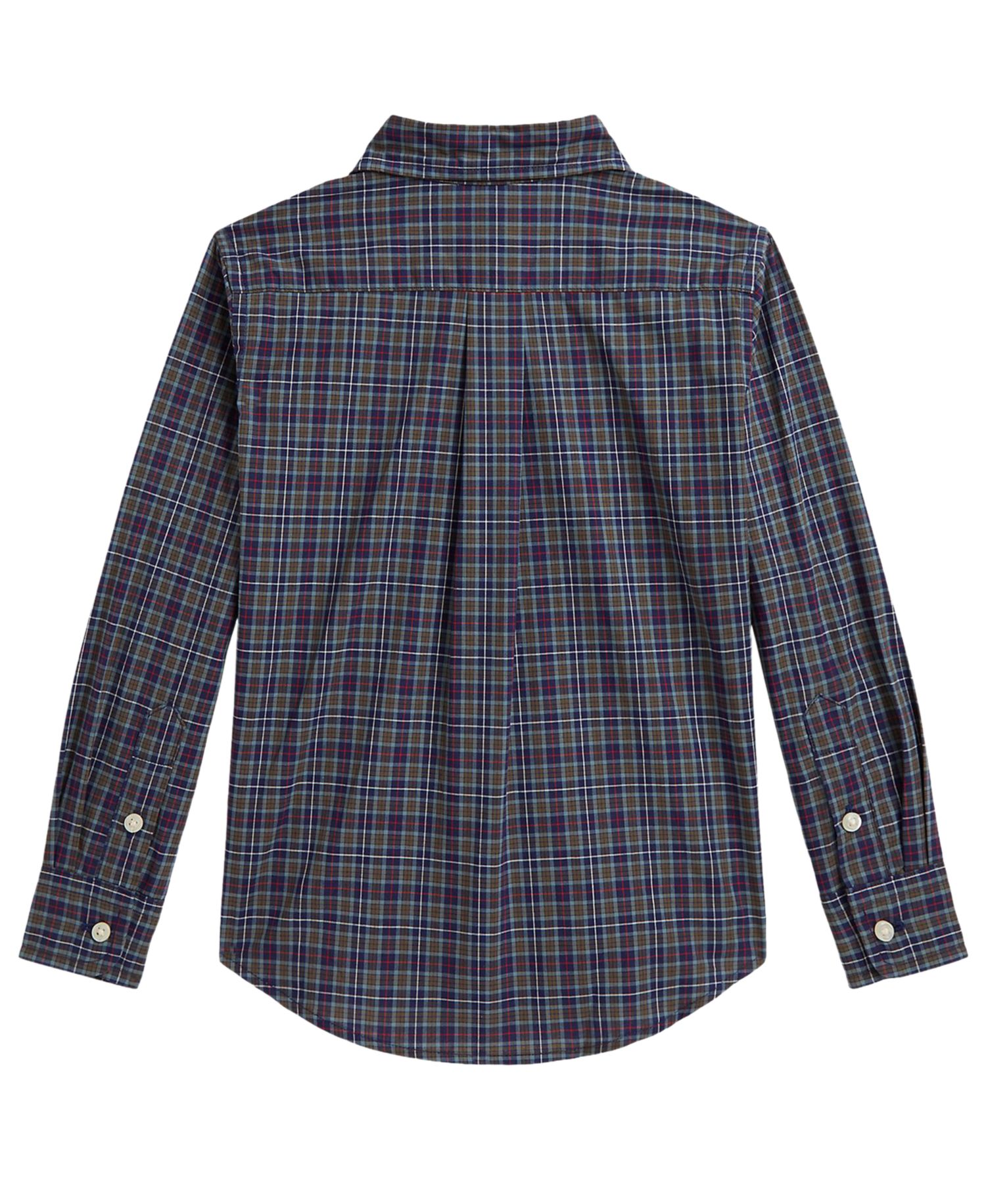 Boys' 2T-7 Plaid Cotton Poplin Shirt