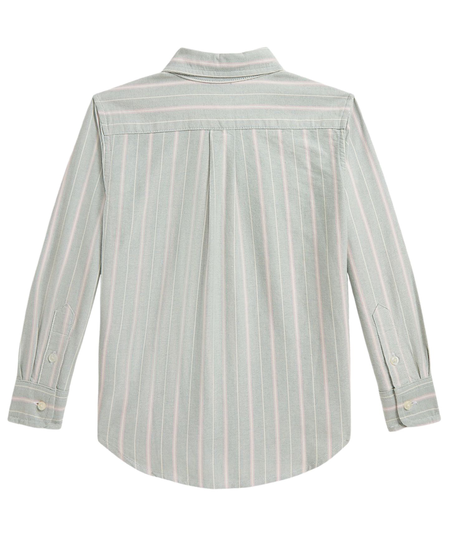 Рубашка Polo Ralph Lauren Striped Long-Sleeve Oxford Shirt для мальчиков, цвет: Тёмно-зелёный лавандовый разноцветный — фото 5