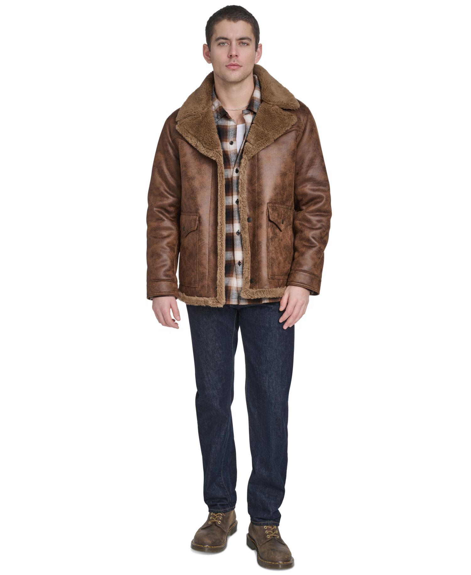 Men's Laydown Collar Classic-Fit Rancher Jacket