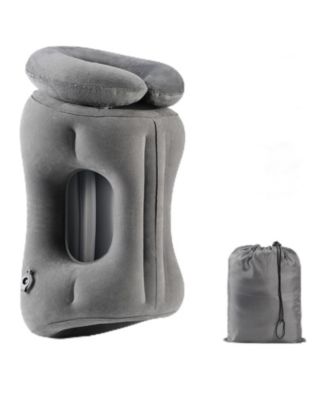 2 in 1 Convertible Inflatable Travel Pillow Neck Body Support Adjustable For Travel Camping Car Home