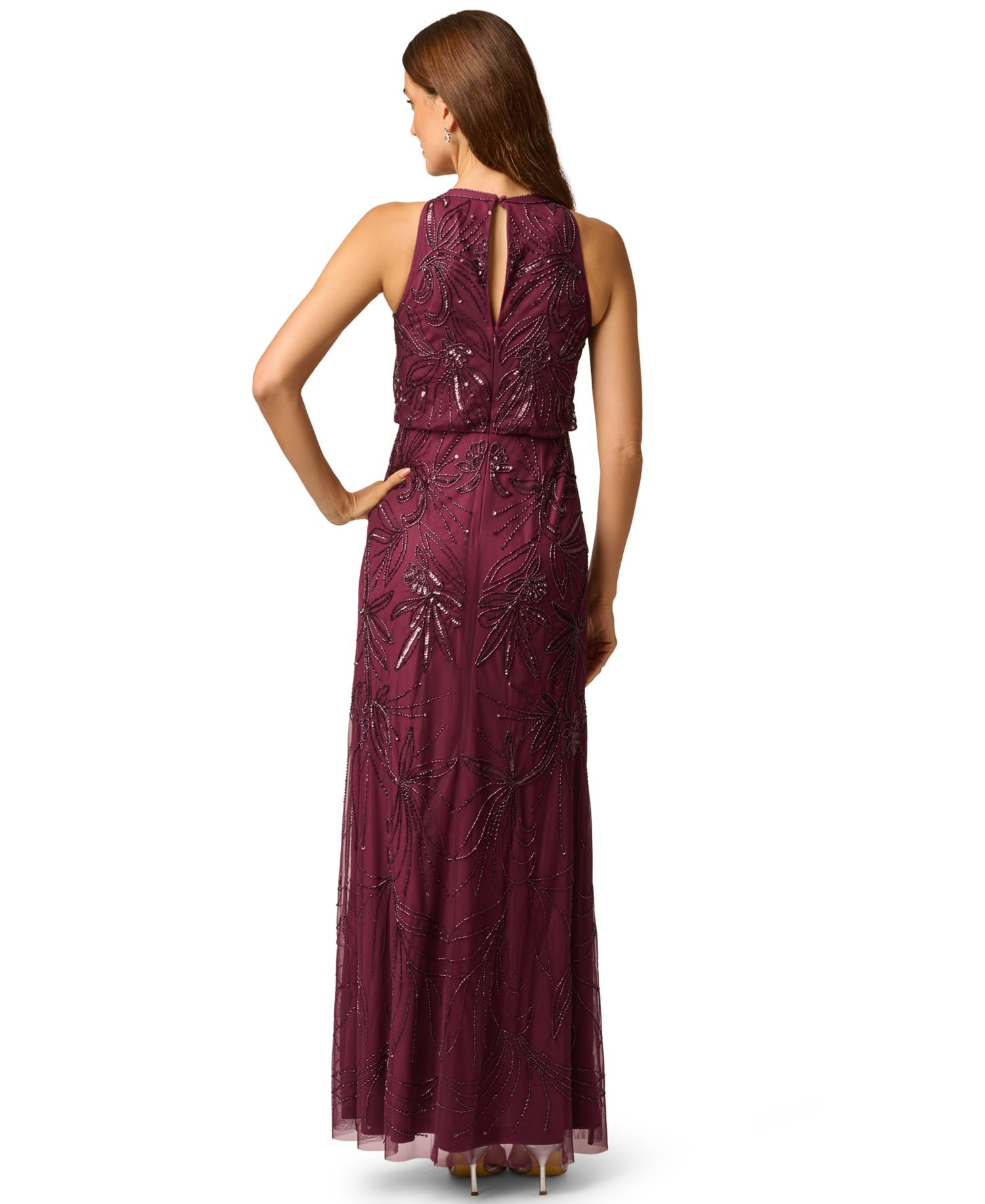 Women's Beaded Bloused-Waist Dress
