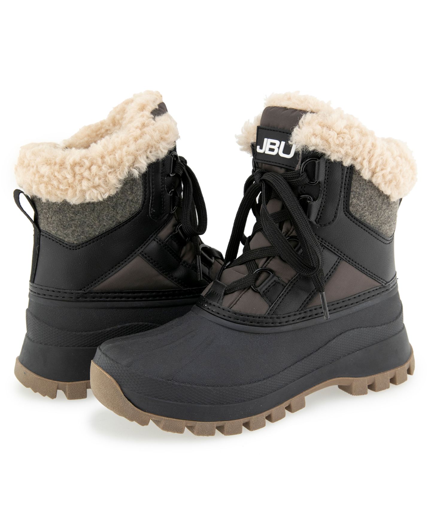 Женские ботинки JBU Fury Waterproof Cold Weather Lace-Up, цвет: Чёрный — фото 8