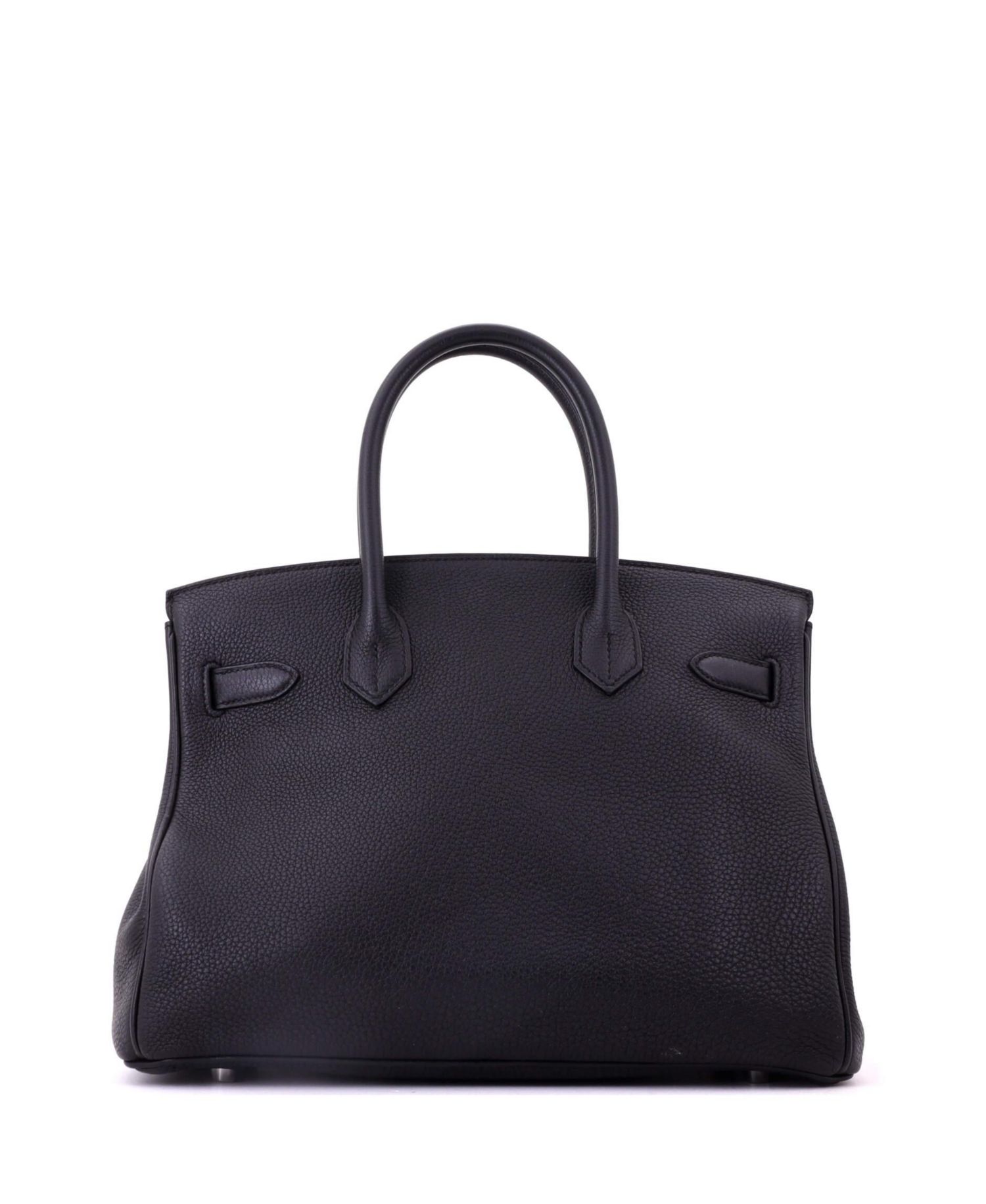 Pre-Owned HERMES Birkin 30 Handbag Black Togo with Palladium Hardware