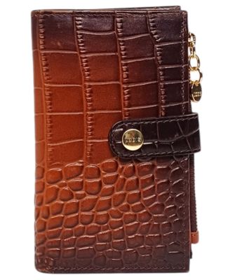 Vintage Burnished North South French Wallet