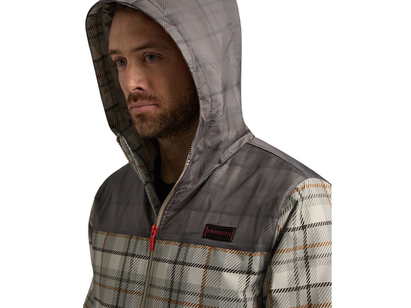 Мужская куртка Hunter Zipper-Front Plaid Print, цвет: Rockridge — фото 4