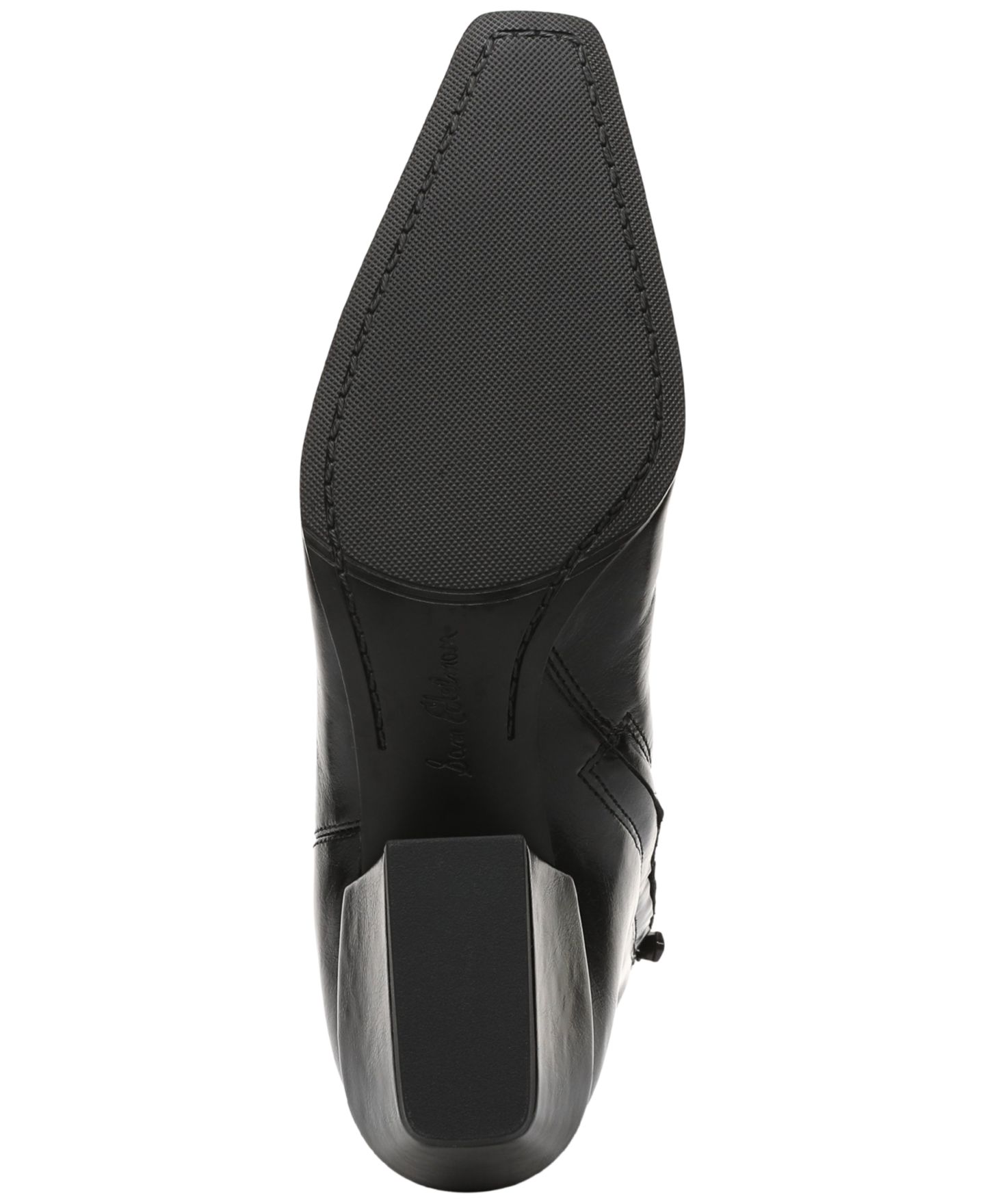 Женские ботинки Sam Edelman Harmony Zipper Short Booties, цвет: Чёрный кожаный — фото 5