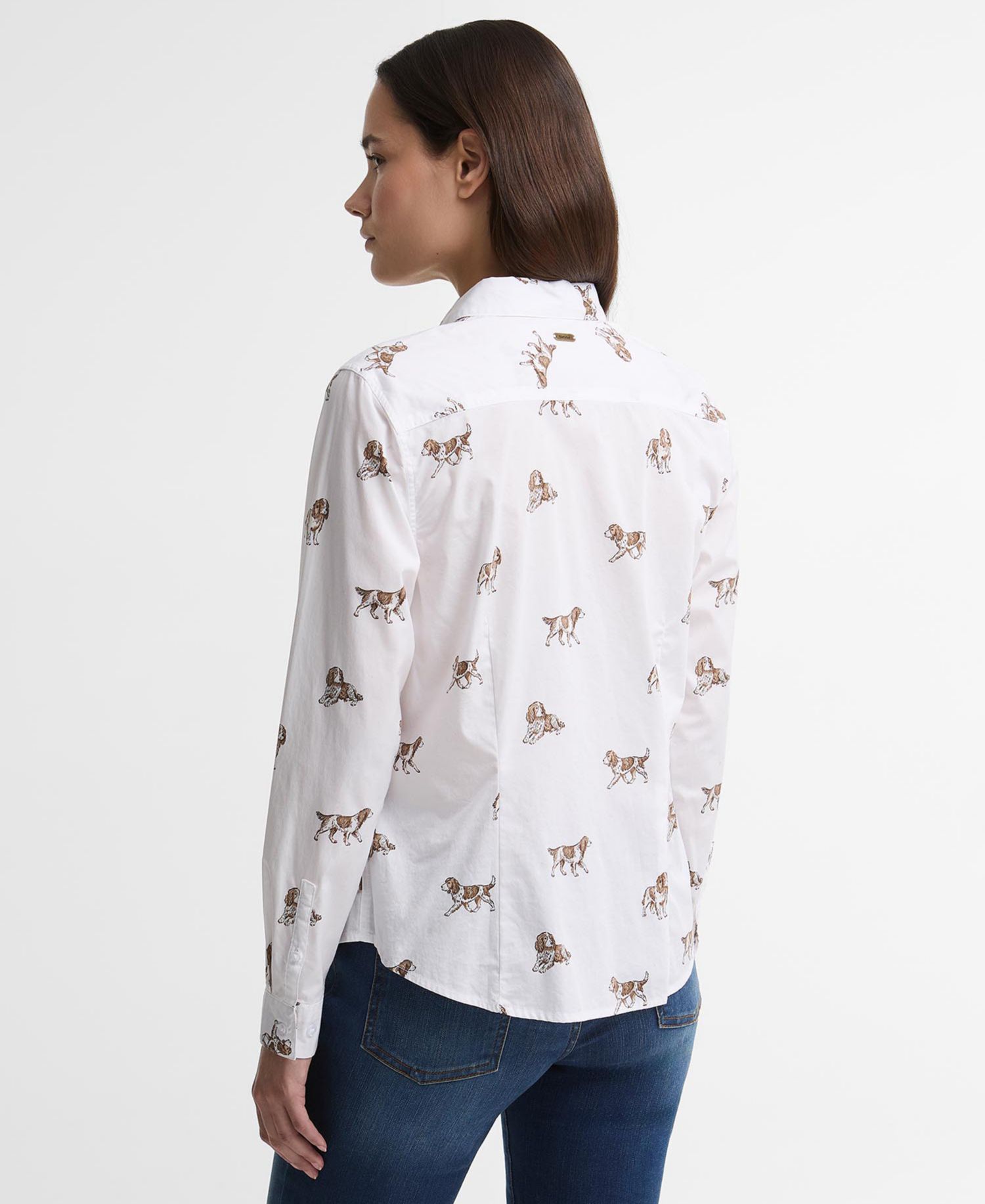 Women's Brambles Long-Sleeve Dog-Print Button-Down Shirt