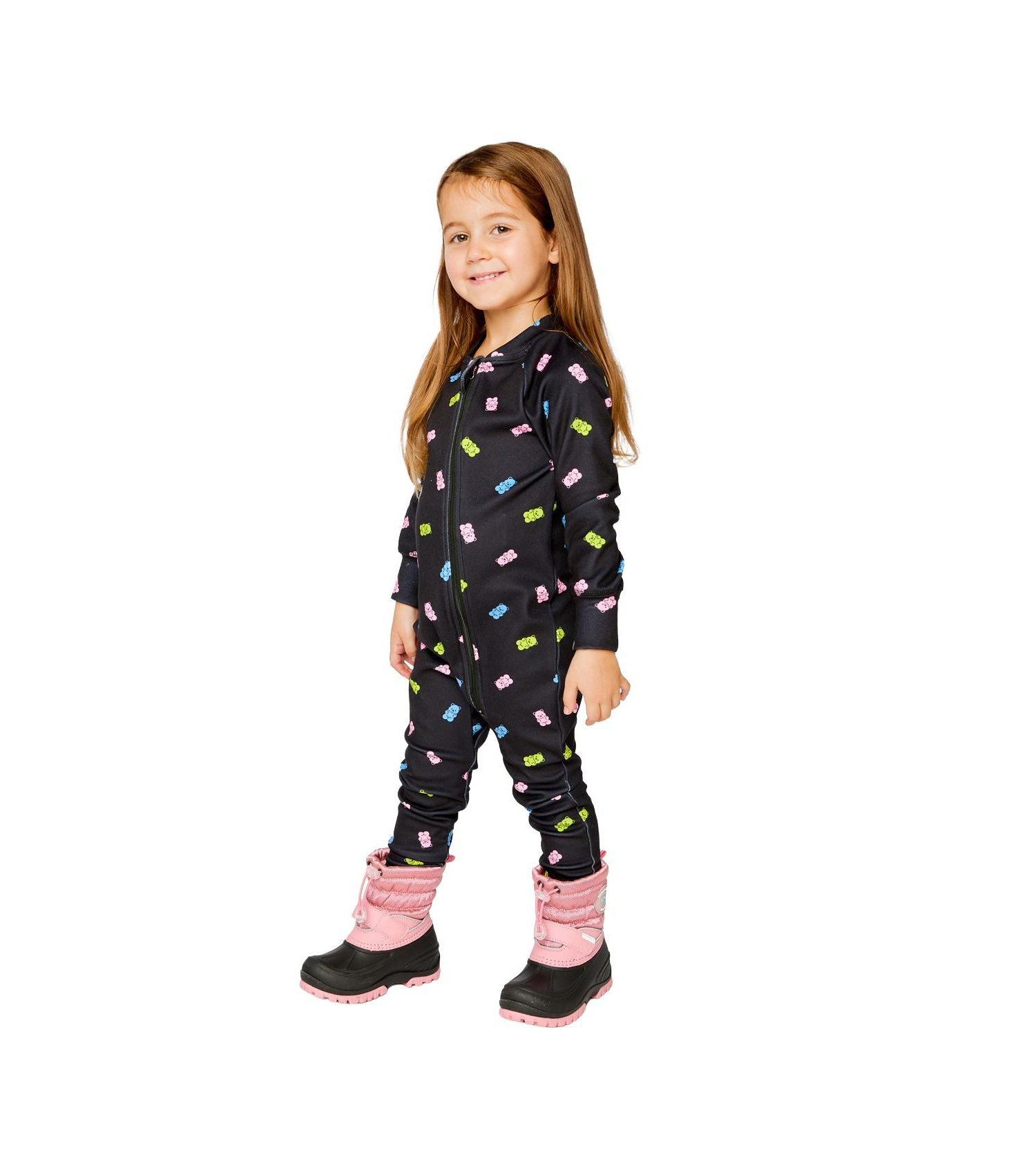 Baby Girls(6M-24M) One Piece Thermal Underwear Printed Gummy Bears