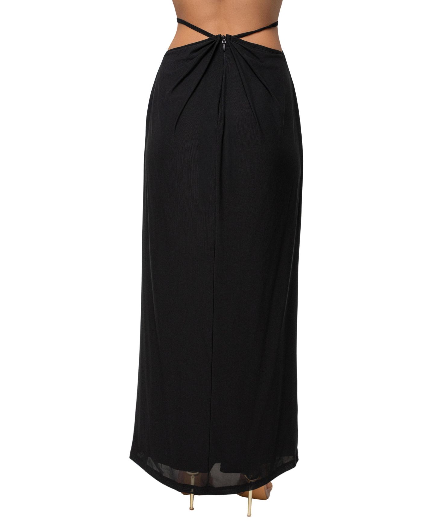 Женская юбка JLUXLABEL Hera Draped Maxi, цвет: Чёрный — фото 10